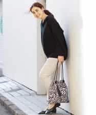 OLFCP02080 eur3(エウルキューブ) 【大きいサイズ】衿付きカラーニット ブラック(94)（WEB限定カラー）
