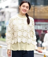 OLFCS01090 eur3(エウルキューブ) 【大きいサイズ】クロシェニット アイボリー(80)