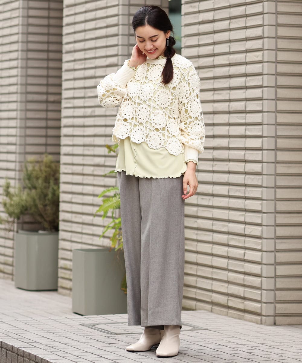 OLFCS01090 eur3(エウルキューブ) 【大きいサイズ】クロシェニット アイボリー(80)