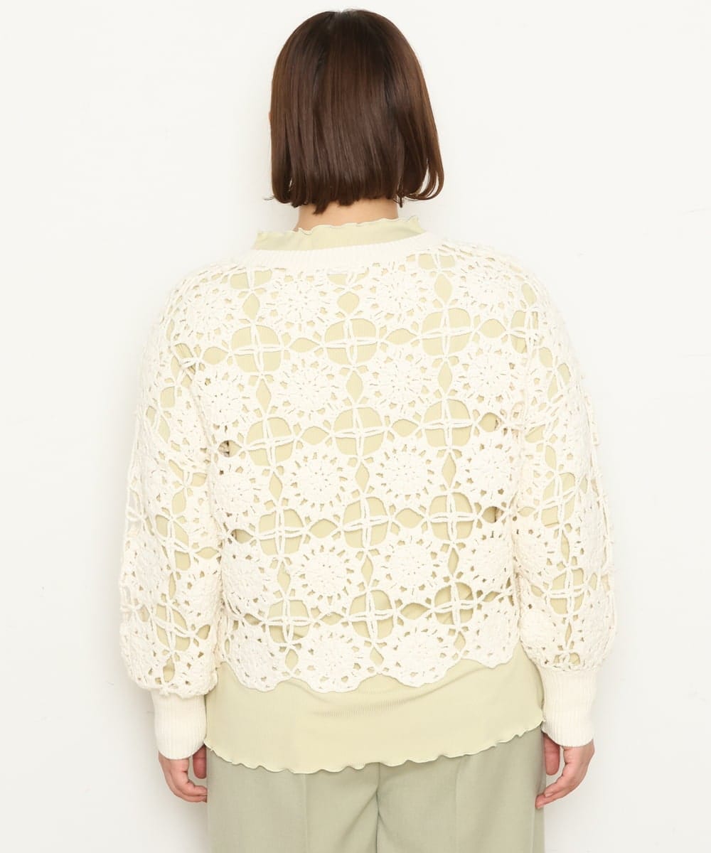 OLFCS01090 eur3(エウルキューブ) 【大きいサイズ】クロシェニット アイボリー(80)