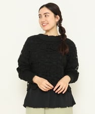 OLFCS01090 eur3(エウルキューブ) 【大きいサイズ】クロシェニット ブラック(94)