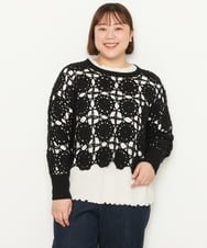 OLFCS01090 eur3(エウルキューブ) 【大きいサイズ】クロシェニット ブラック(94)