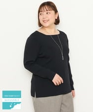 OLFCS06055 eur3(エウルキューブ) 【大きいサイズ/a.v.v×eur3】2WAYニット ネイビー(57)