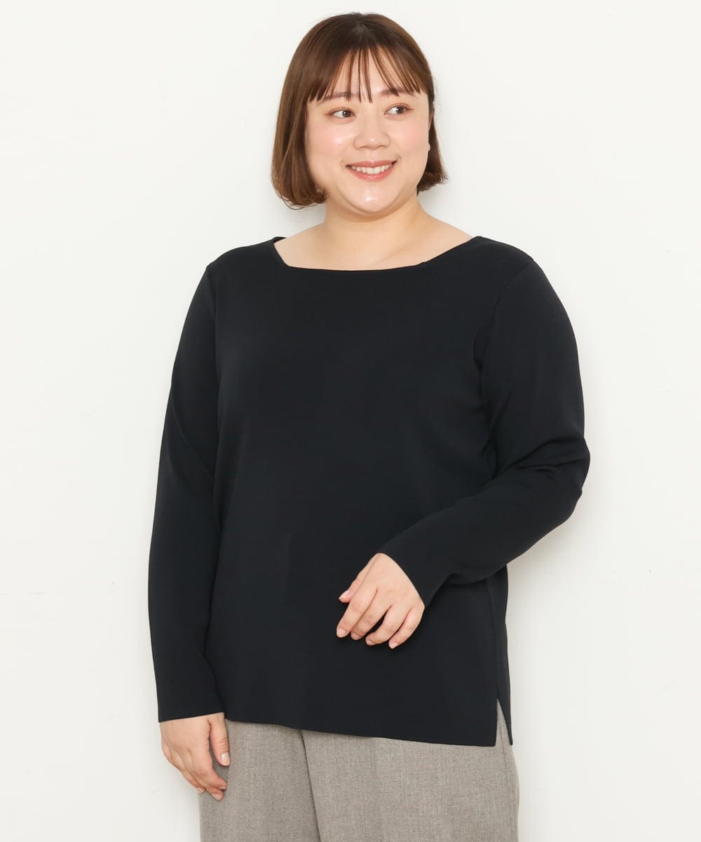 OLFCS06055 eur3(エウルキューブ) 【大きいサイズ/a.v.v×eur3】2WAYニット ネイビー(57)