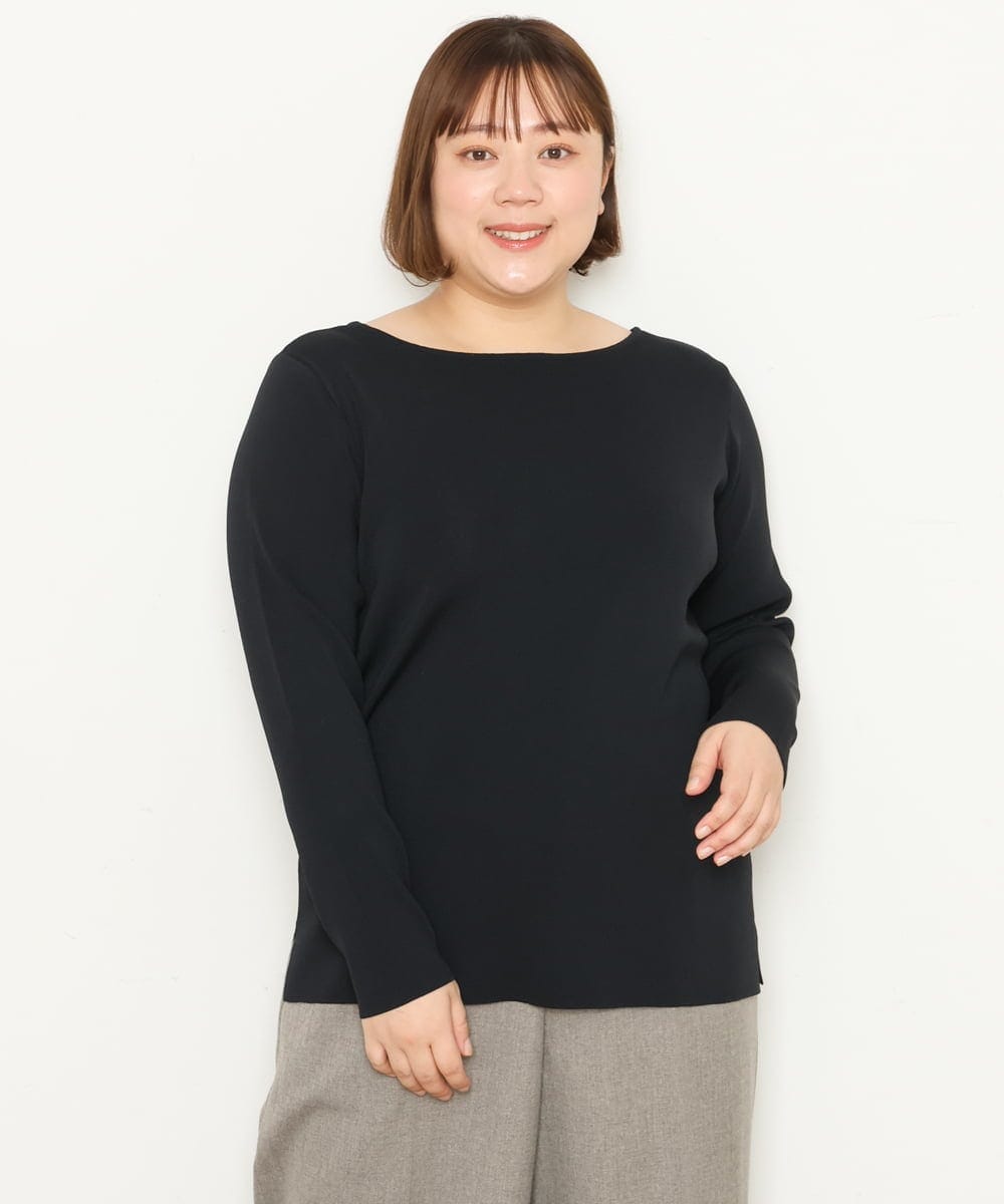 OLFCS06055 eur3(エウルキューブ) 【大きいサイズ/a.v.v×eur3】2WAYニット ネイビー(57)