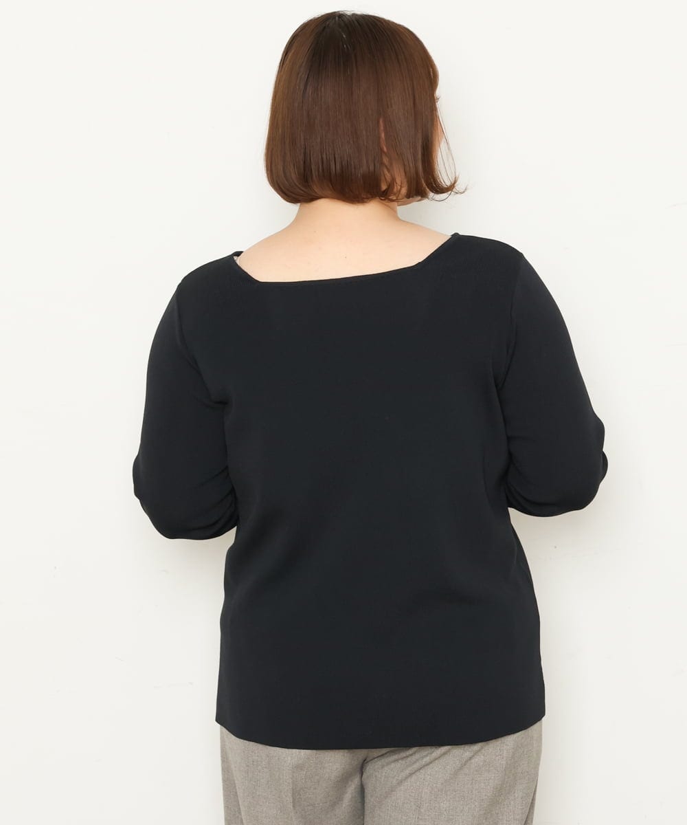 OLFCS06055 eur3(エウルキューブ) 【大きいサイズ/a.v.v×eur3】2WAYニット ネイビー(57)
