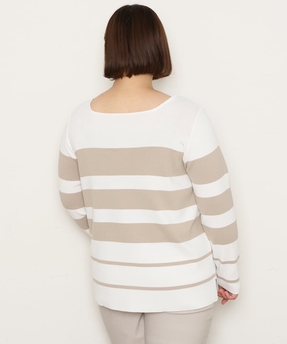 OLFCS06055 eur3(エウルキューブ) 【大きいサイズ/a.v.v×eur3】2WAYニット ベージュ(82)