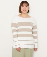 OLFCS06055 eur3(エウルキューブ) 【大きいサイズ/a.v.v×eur3】2WAYニット ベージュ(82)