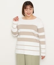 OLFCS06055 eur3(エウルキューブ) 【大きいサイズ/a.v.v×eur3】2WAYニット ベージュ(82)