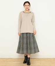 OLFCS06055 eur3(エウルキューブ) 【大きいサイズ/a.v.v×eur3】2WAYニット ライトグレー(91)