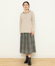 OLFCS06055 eur3(エウルキューブ) 【大きいサイズ/a.v.v×eur3】2WAYニット ライトグレー(91)