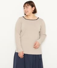 OLFCS06055 eur3(エウルキューブ) 【大きいサイズ/a.v.v×eur3】2WAYニット ライトグレー(91)