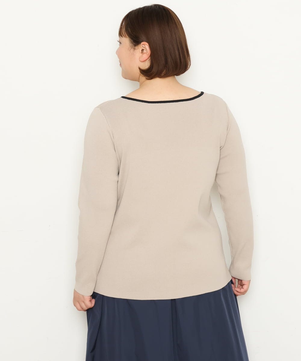 OLFCS06055 eur3(エウルキューブ) 【大きいサイズ/a.v.v×eur3】2WAYニット ライトグレー(91)