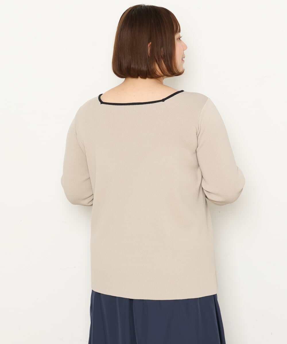 OLFCS06055 eur3(エウルキューブ) 【大きいサイズ/a.v.v×eur3】2WAYニット ライトグレー(91)
