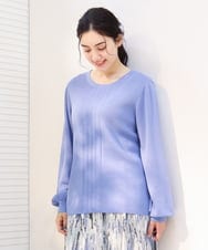 OLFDS04080 eur3(エウルキューブ) 【大きいサイズ】フロントラインパフスリーブニットニット ブルー(55)
