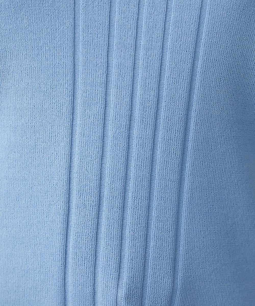 OLFDS04080 eur3(エウルキューブ) 【大きいサイズ】フロントラインパフスリーブニットニット ブルー(55)