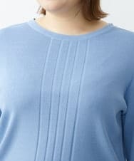 OLFDS04080 eur3(エウルキューブ) 【大きいサイズ】フロントラインパフスリーブニットニット ブルー(55)