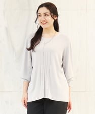 OLFDS04080 eur3(エウルキューブ) 【大きいサイズ】フロントラインパフスリーブニットニット ライトグレー(91)