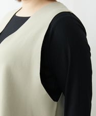 OLFDS07070 eur3(エウルキューブ) 【大きいサイズ】Vネックベスト ベージュ(82)