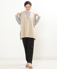 OLFDS07070 eur3(エウルキューブ) 【大きいサイズ】Vネックベスト ベージュ(82)