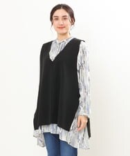OLFDS07070 eur3(エウルキューブ) 【大きいサイズ】Vネックベスト ブラック(94)