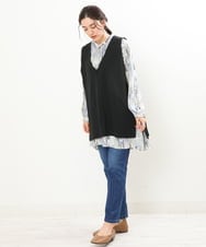 OLFDS07070 eur3(エウルキューブ) 【大きいサイズ】Vネックベスト ブラック(94)