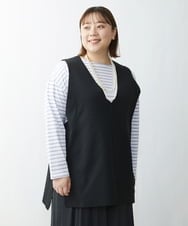 OLFDS07070 eur3(エウルキューブ) 【大きいサイズ】Vネックベスト ブラック(94)