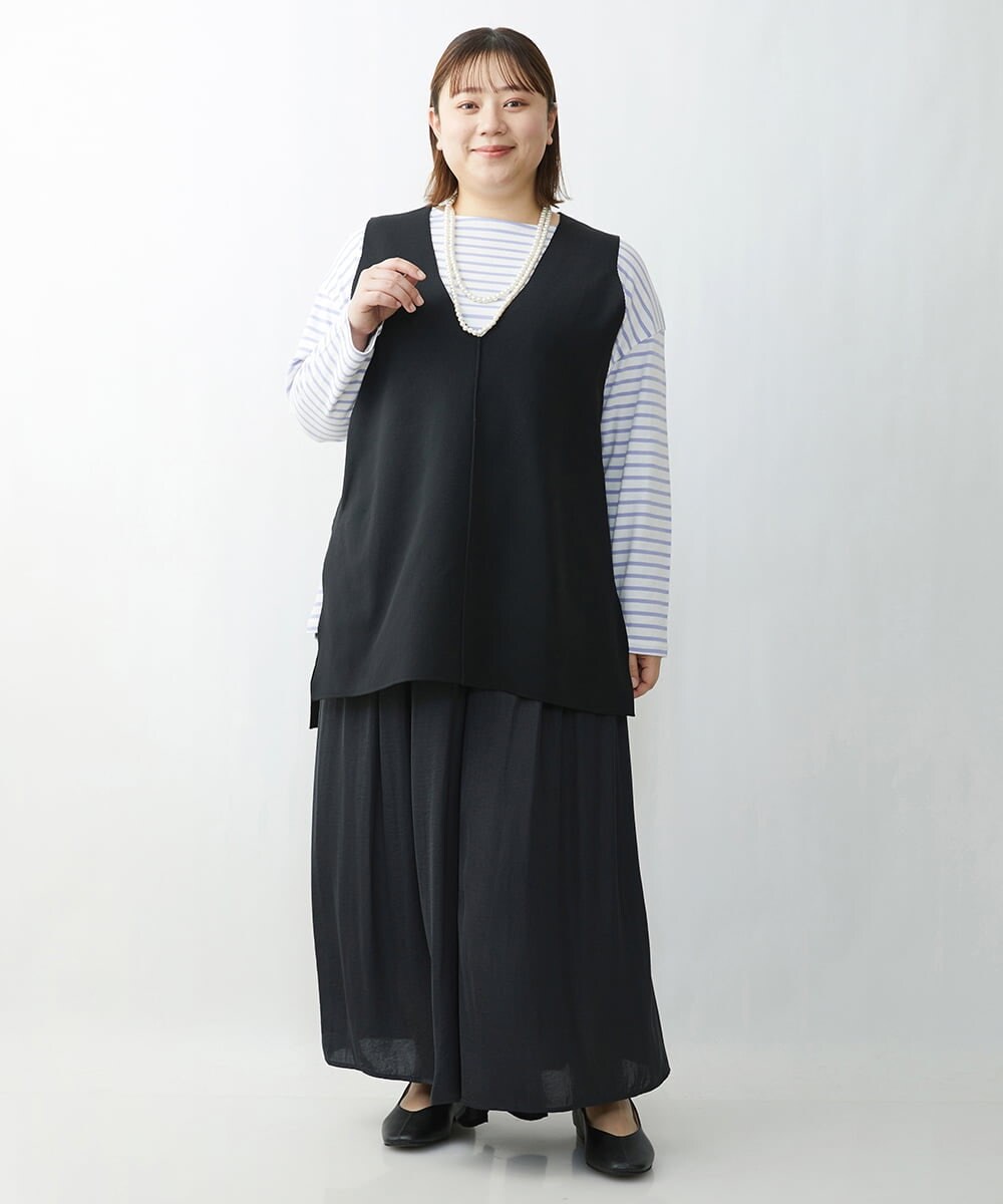 OLFDS07070 eur3(エウルキューブ) 【大きいサイズ】Vネックベスト ブラック(94)