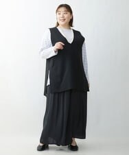 OLFDS07070 eur3(エウルキューブ) 【大きいサイズ】Vネックベスト ブラック(94)