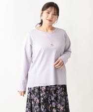 OLFDV03089 eur3(エウルキューブ) 【大きいサイズ】ラメパネルリブニット ラベンダー(60)