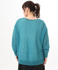 OLFED04079 eur3(エウルキューブ) 【WEB先行販売】【大きいサイズ】テープヤーンプルオーバーニット グリーン