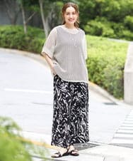 OLFGA08079 eur3(エウルキューブ) 【WEB先行販売】【大きいサイズ/a.v.v×eur3】ラメメッシュニットプルオーバー ベージュ(82)
