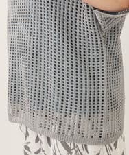 OLFGA08079 eur3(エウルキューブ) 【WEB先行販売】【大きいサイズ/a.v.v×eur3】ラメメッシュニットプルオーバー グレー(92)