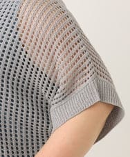 OLFGA08079 eur3(エウルキューブ) 【WEB先行販売】【大きいサイズ/a.v.v×eur3】ラメメッシュニットプルオーバー グレー(92)