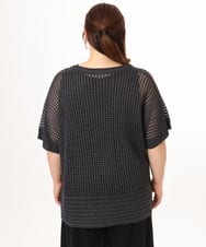 OLFGD25079 eur3(エウルキューブ) 【WEB先行販売】【大きいサイズ/a.v.v×eur3】メッシュラメニット ダークグレー