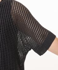 OLFGD25079 eur3(エウルキューブ) 【WEB先行販売】【大きいサイズ/a.v.v×eur3】メッシュラメニット ダークグレー