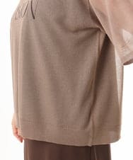 OLFHD07069 eur3(エウルキューブ) 【WEB先行販売】【大きいサイズ/a.v.v×eur3】シア―ロゴプリントニット モカ