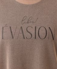 OLFHD07069 eur3(エウルキューブ) 【WEB先行販売】【大きいサイズ/a.v.v×eur3】シア―ロゴプリントニット モカ