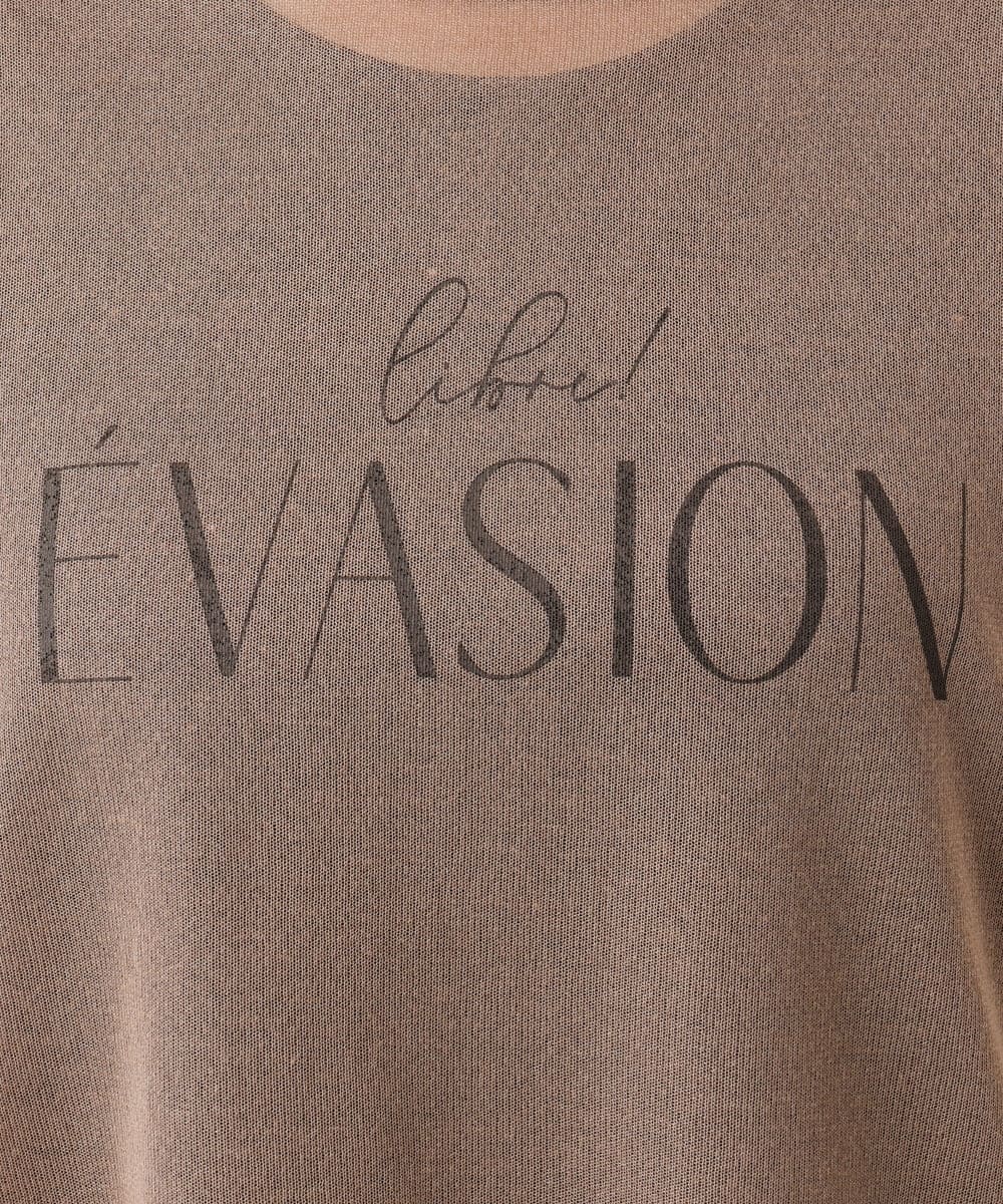 OLFHD07069 eur3(エウルキューブ) 【WEB先行販売】【大きいサイズ/a.v.v×eur3】シア―ロゴプリントニット モカ