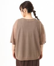OLFHD07069 eur3(エウルキューブ) 【WEB先行販売】【大きいサイズ/a.v.v×eur3】シア―ロゴプリントニット モカ