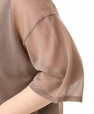 OLFHD07069 eur3(エウルキューブ) 【WEB先行販売】【大きいサイズ/a.v.v×eur3】シア―ロゴプリントニット モカ