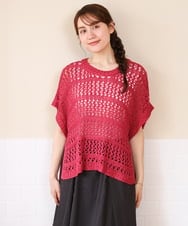 OLFHD08089 eur3(エウルキューブ) 【WEB先行販売】【大きいサイズ】テープヤーンベスト ピンク