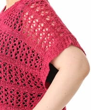 OLFHD08089 eur3(エウルキューブ) 【WEB先行販売】【大きいサイズ】テープヤーンベスト ピンク