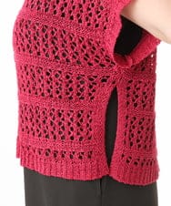 OLFHD08089 eur3(エウルキューブ) 【WEB先行販売】【大きいサイズ】テープヤーンベスト ピンク