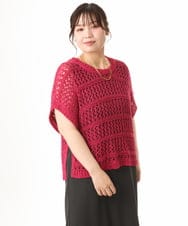 OLFHD08089 eur3(エウルキューブ) 【WEB先行販売】【大きいサイズ】テープヤーンベスト ピンク