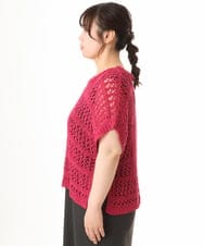 OLFHD08089 eur3(エウルキューブ) 【WEB先行販売】【大きいサイズ】テープヤーンベスト ピンク