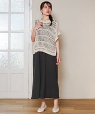 OLFHD08089 eur3(エウルキューブ) 【WEB先行販売】【大きいサイズ】テープヤーンベスト ベージュ