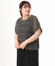OLFHD08089 eur3(エウルキューブ) 【WEB先行販売】【大きいサイズ】テープヤーンベスト ダークグレー