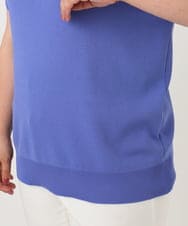 OLFIA05069 eur3(エウルキューブ) 【WEB先行販売】【大きいサイズ/接触冷感】フレンチスリーブサマーニット ブルー(55)