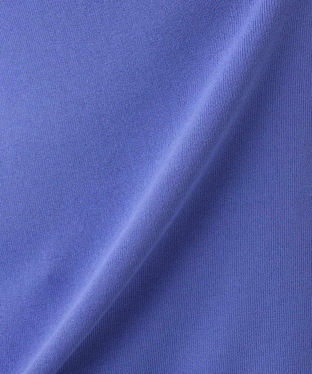 OLFIA05069 eur3(エウルキューブ) 【WEB先行販売】【大きいサイズ/接触冷感】フレンチスリーブサマーニット ブルー(55)